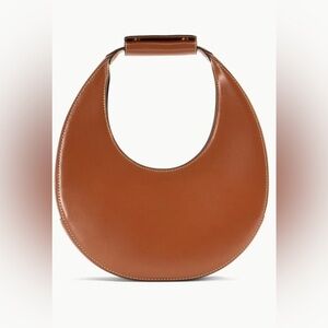 NWOT STAUD Half Moon Leather Shoulder Bag - Tan